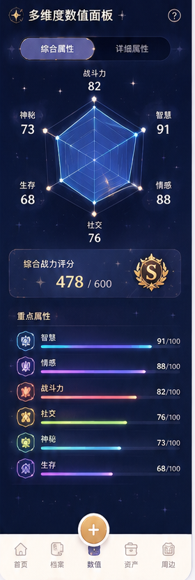 多维度数值面板参考视觉